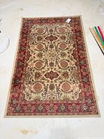 Full view of rug showing pattern, colors and overall condition