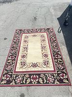 Full view of rug showing pattern and colours