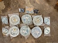 Overall lot showing anchors, hooks and hardware