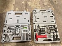 both open cases displaying all components
