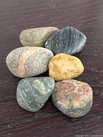 Six assorted stones group view