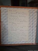Inside front cover handwritten German notes with dates 1933-1944