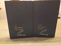 Front covers of both Hemingway hardcovers