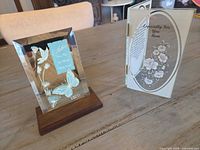 Both glass items side by side on table