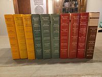 All 12 Reader's Digest Select Editions hardcovers standing spine-out