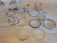 Group shot of all bracelets laid out on table