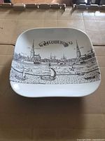 Front view showing Hamburg cityscape design