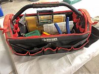 Overall view of Husky tool tote and contents