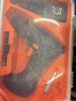 Close-up of cordless drill in case