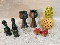 Group shot of all nine items on countertop