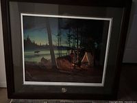 Full view of framed print showing artwork, frame and mat