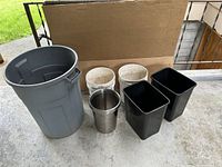 All six waste containers grouped