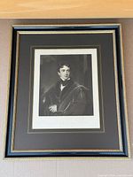 Full view of framed engraving