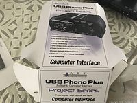 Front/top of the ART USB Phono Plus box