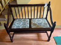 Front view of bench with cushions visible