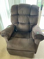 Front view of brown Golden Technologies MaxiComfort power lift recliner