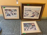 All three framed Keirstead prints together