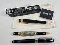 All three pens, Kaweco box, pouch, booklet