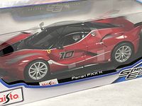 Front view of boxed Maisto Ferrari FXX K model