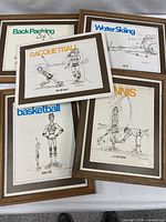 Group showing all five Dave Arkle sports prints