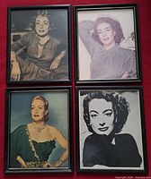 All four framed magazine photos together