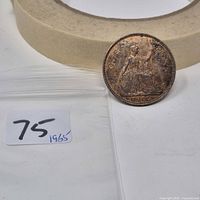 Context shot of coin size and color