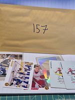 Group shot of all cards with envelope 157