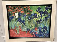 Full view of framed acrylic painting on board