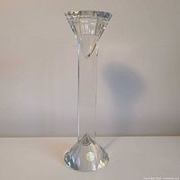 full view of crystal candlestick front