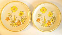 Two Hearthside Garden Festival plates front view