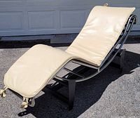 Chaise lounge with cushions in place