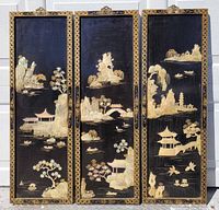 Front view of all three panels showing design and condition