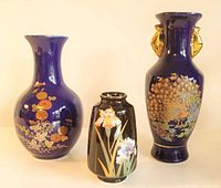 Three vases front view