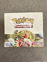 Front/top view of sealed Pokémon Scarlet & Violet booster box