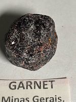 Whole garnet nodule showing overall size and color