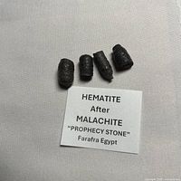Four prophecy stones with identification card