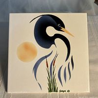 Front view of ceramic tile artwork