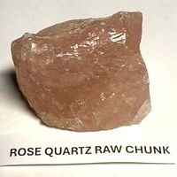 Front view of the rose quartz chunk