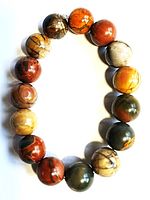 Full view of entire bracelet showing all beads and colors