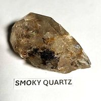 overall view of smoky quartz crystal sample