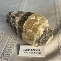 Overall view of Zebra Calcite showing banding