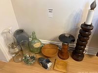 Group view of all items against wall