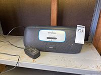 Front view of Gear4 GF34 speaker with power adapter visible