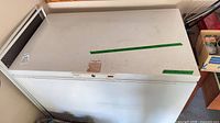 Closed chest freezer showing full exterior