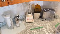 Group view of all countertop appliances and accessories