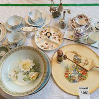 Group shot showing all porcelain pieces together