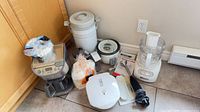Group shot of all appliances and accessories on floor