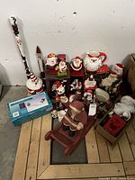 Group shot of all Christmas decorations on pallet