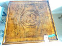 Top view showing square burl veneer inlay surface