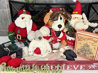 Group shot of all nine Christmas items